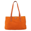 Prada Vintage Tote Tessuto Orange Nylon Tote Bag Bag (Pre-Owned)