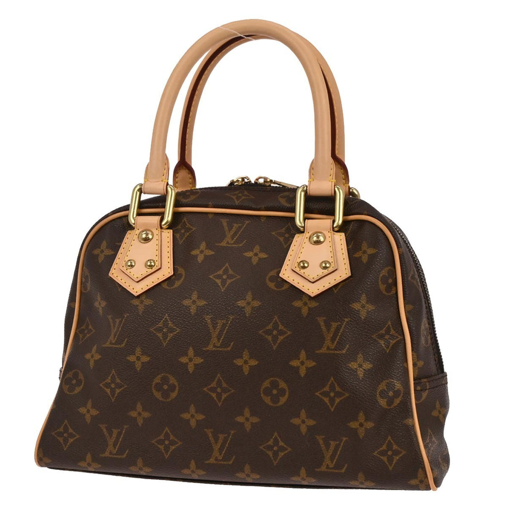 Louis Vuitton Manhattan Handbag Monogram Canvas Brown Canvas Handbag (Pre-Owned)