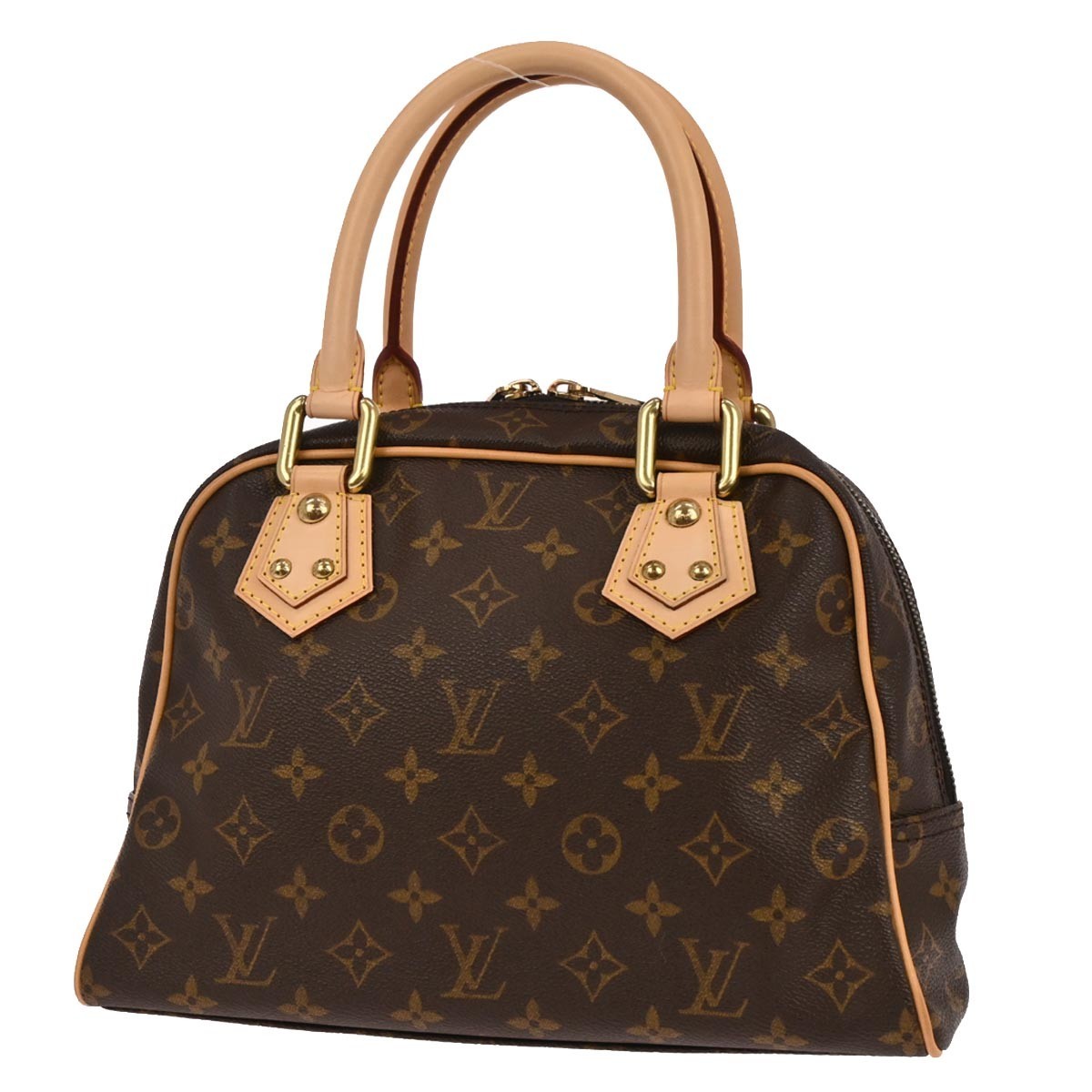 Louis Vuitton Manhattan Handbag Monogram Canvas Brown Canvas Handbag (Pre-Owned)