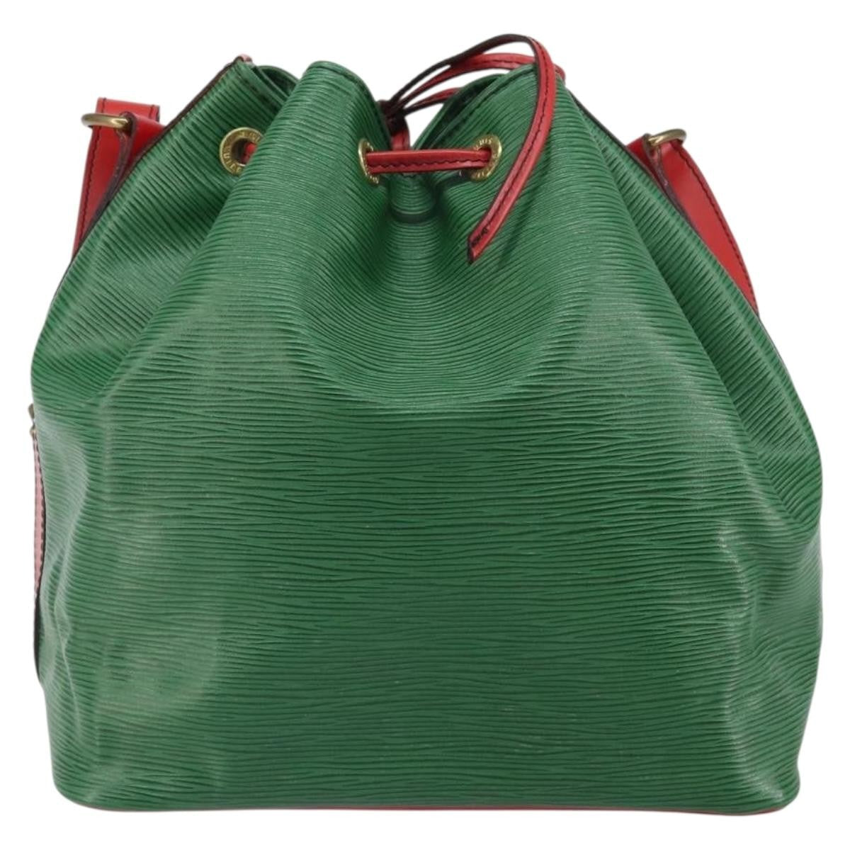 Louis Vuitton Bicolor Petit Noe Handbag Epi Leather Green Leather Shoulder Bag Bag (Pre-Owned)