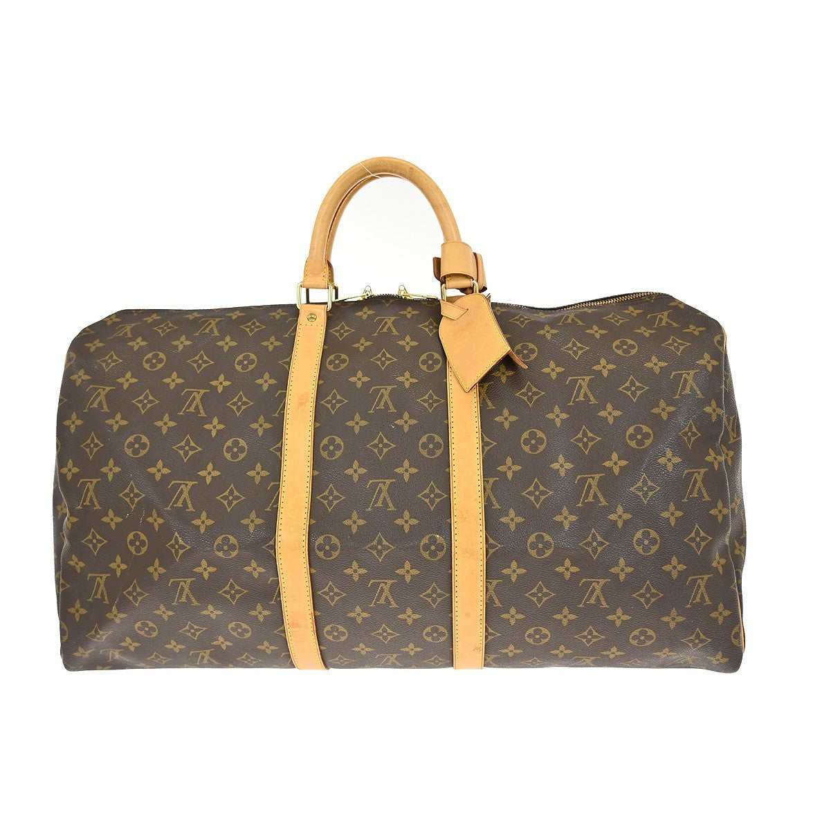 Louis Vuitton Keepall Bag Monogram Canvas Brown Canvas Travel Bag Bag (Pre-Owned)