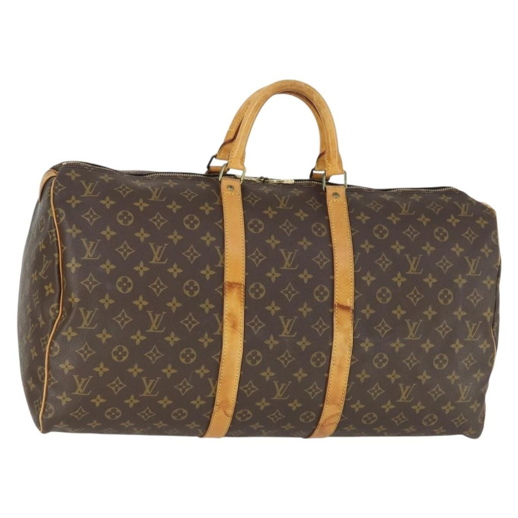 Louis Vuitton Keepall Bag Monogram Canvas Brown Canvas Travel Bag Bag (Pre-Owned)