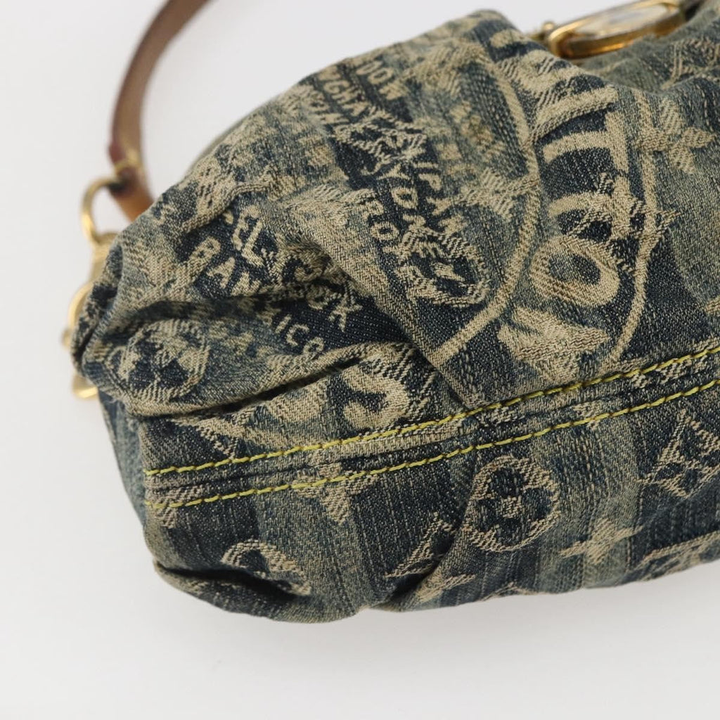 Louis Vuitton Pleaty Raye Handbag Striped Monogram Denim Blue Denim_Jeans Shoulder Bag Bag (Pre-Owned)