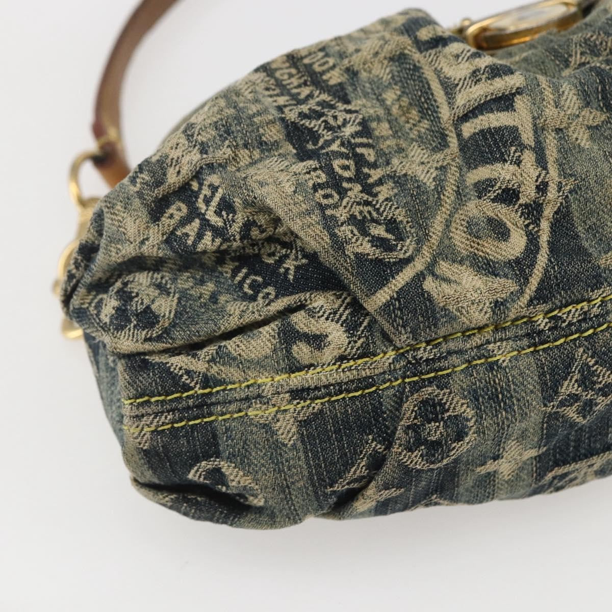 Louis Vuitton Pleaty Raye Handbag Striped Monogram Denim Blue Denim_Jeans Shoulder Bag Bag (Pre-Owned)