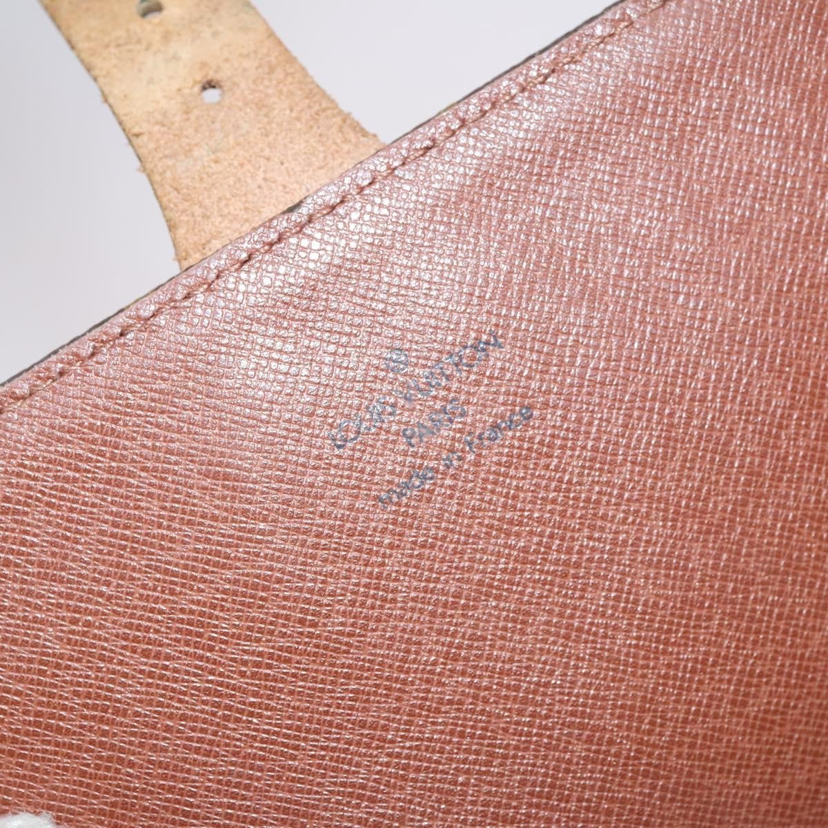 Louis Vuitton Cartouchiere Handbag Monogram Canvas Brown Canvas Shoulder Bag Bag (Pre-Owned)