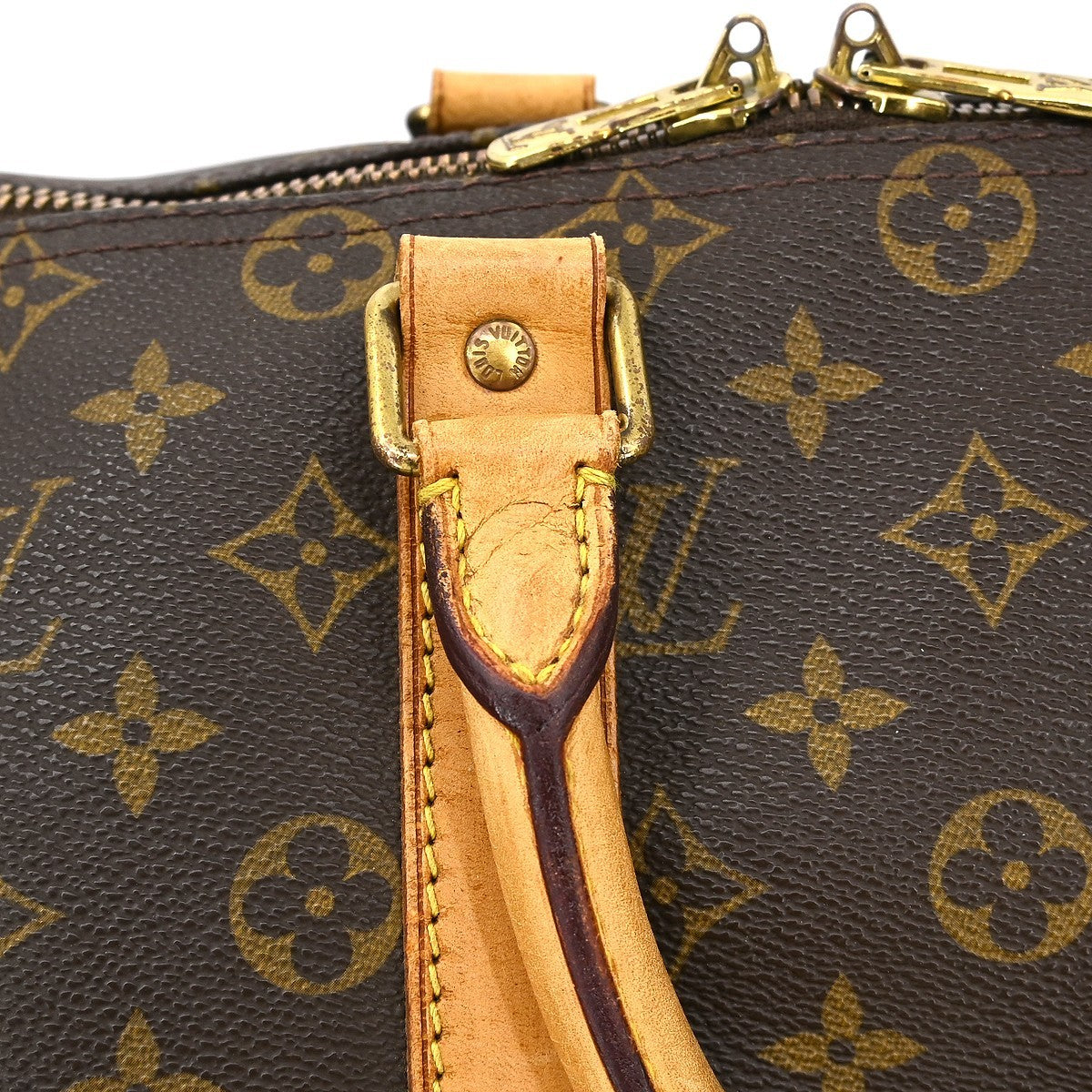 Louis Vuitton Keepall Bag Monogram Canvas Brown Canvas Travel Bag Bag (Pre-Owned)