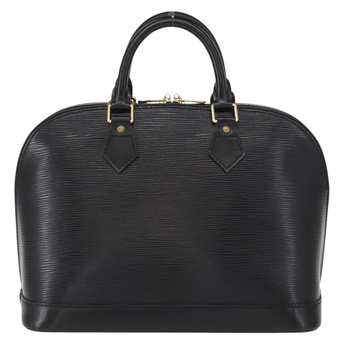 Louis Vuitton Alma Handbag Epi Leather Black Leather Handbag (Pre-Owned)