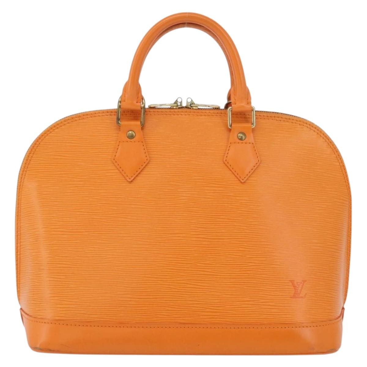 Louis Vuitton Alma Handbag Epi Leather Orange Leather Handbag (Pre-Owned)