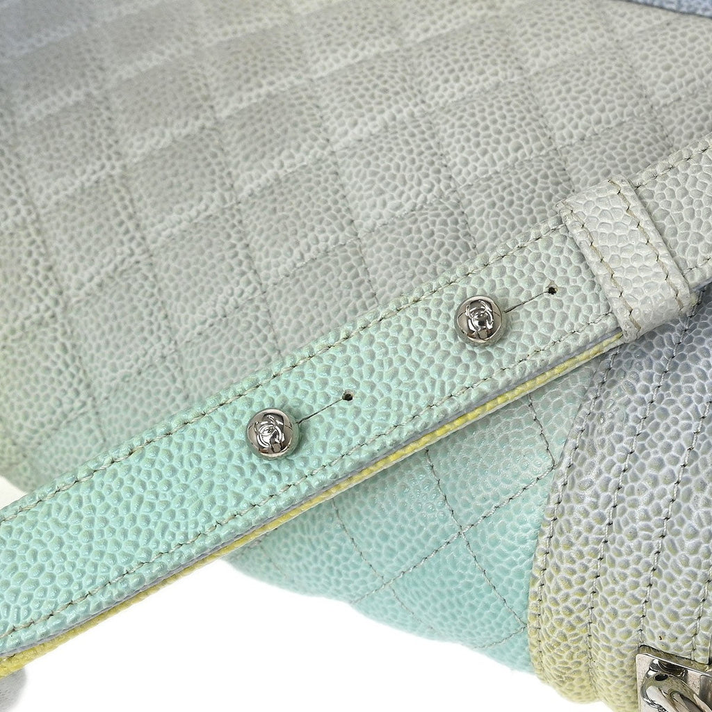 Chanel Rainbow Boy Flap Bag Quilted Painted Caviar Multicolour Leather Shoulder Bag Bag (Pre-Owned)
