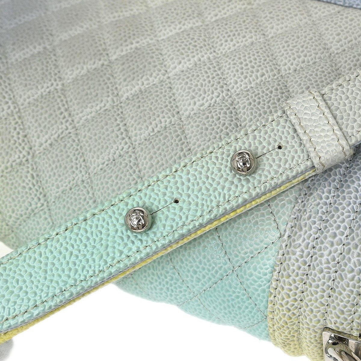 Chanel Rainbow Boy Flap Bag Quilted Painted Caviar Multicolour Leather Shoulder Bag Bag (Pre-Owned)