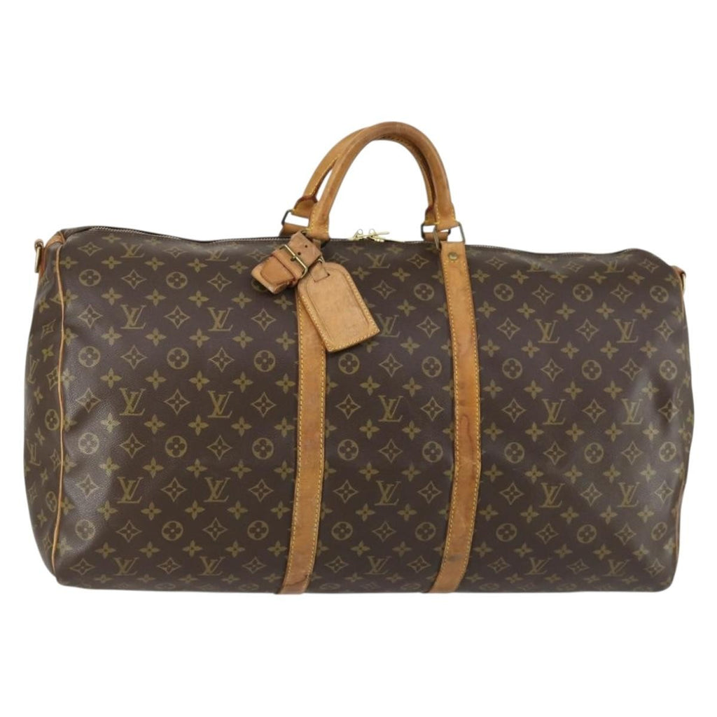 Louis Vuitton Keepall Bandouliere Bag Monogram Canvas Brown Canvas Travel Bag Bag (Pre-Owned)
