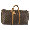 Louis Vuitton Keepall Bandouliere Bag Monogram Canvas Brown Canvas Travel Bag Bag (Pre-Owned)