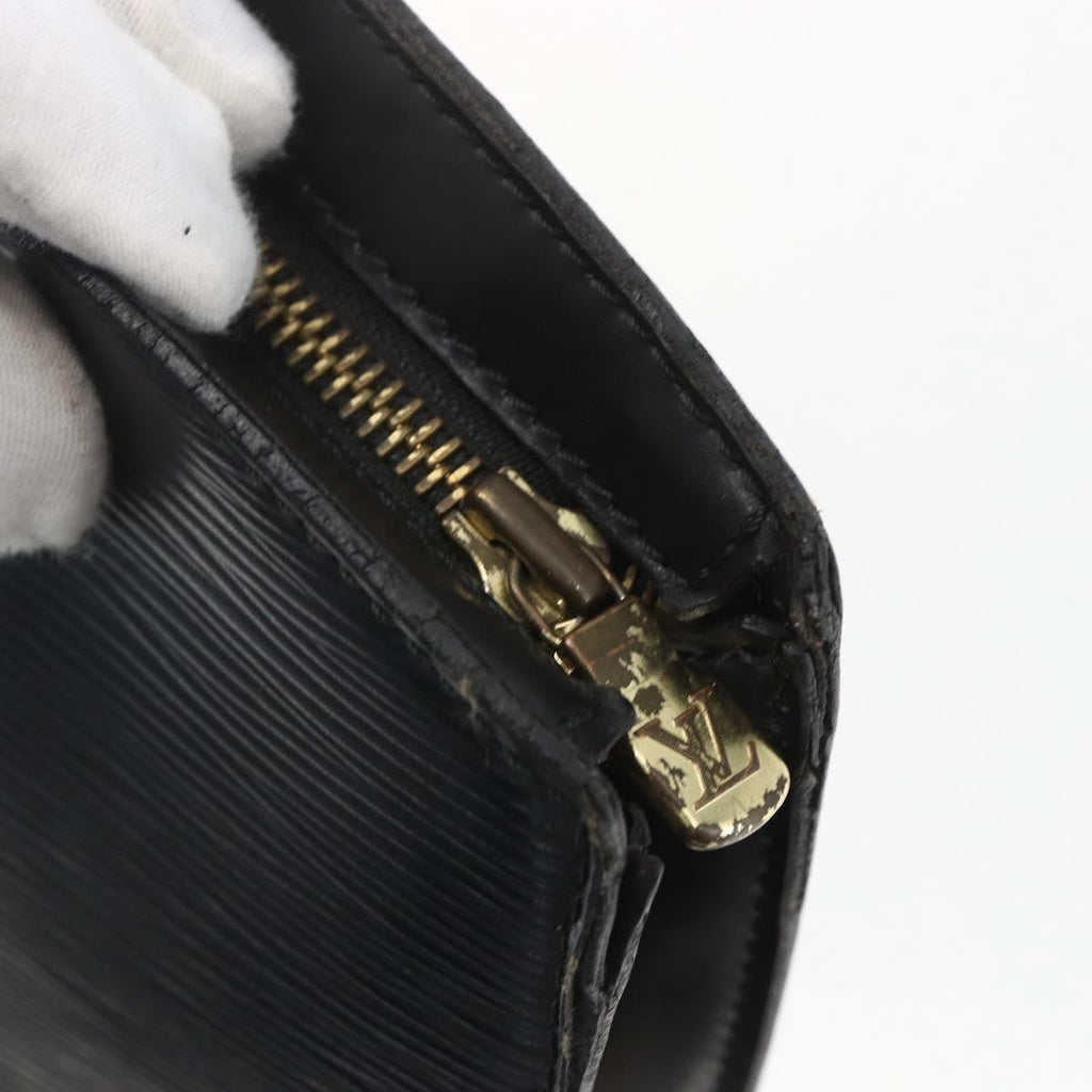 Louis Vuitton Saint Jacques Handbag Epi Leather Black Leather Handbag (Pre-Owned)
