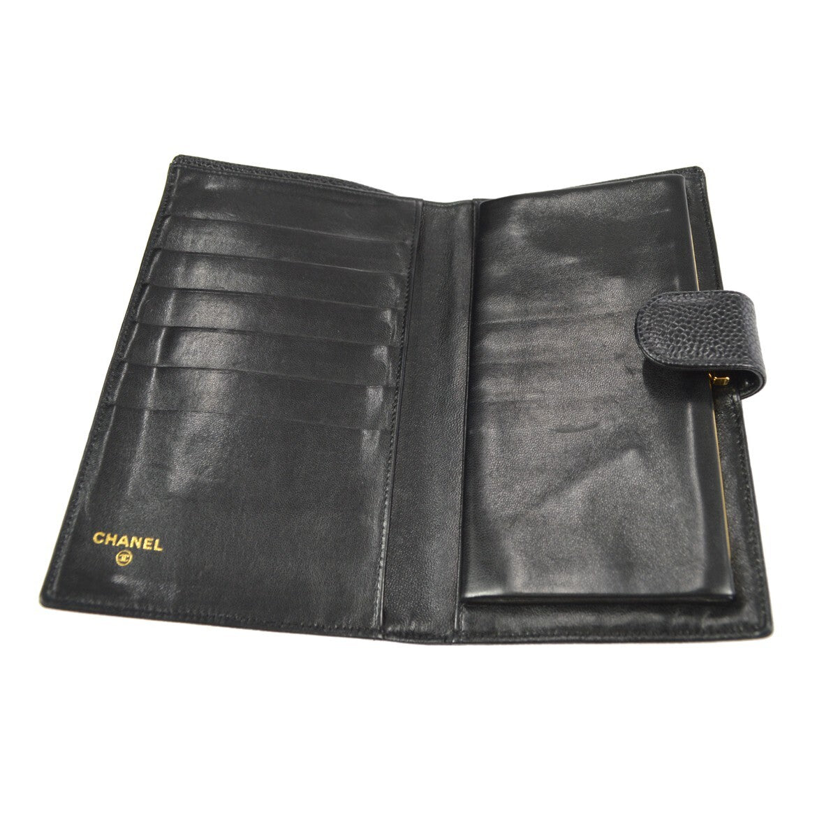 Chanel Timeless Cc French Wallet Caviar Black Leather Wallets Accessory (Pre-Owned)