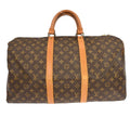 Louis Vuitton Keepall Bag Monogram Canvas Brown Canvas Travel Bag Bag (Pre-Owned)