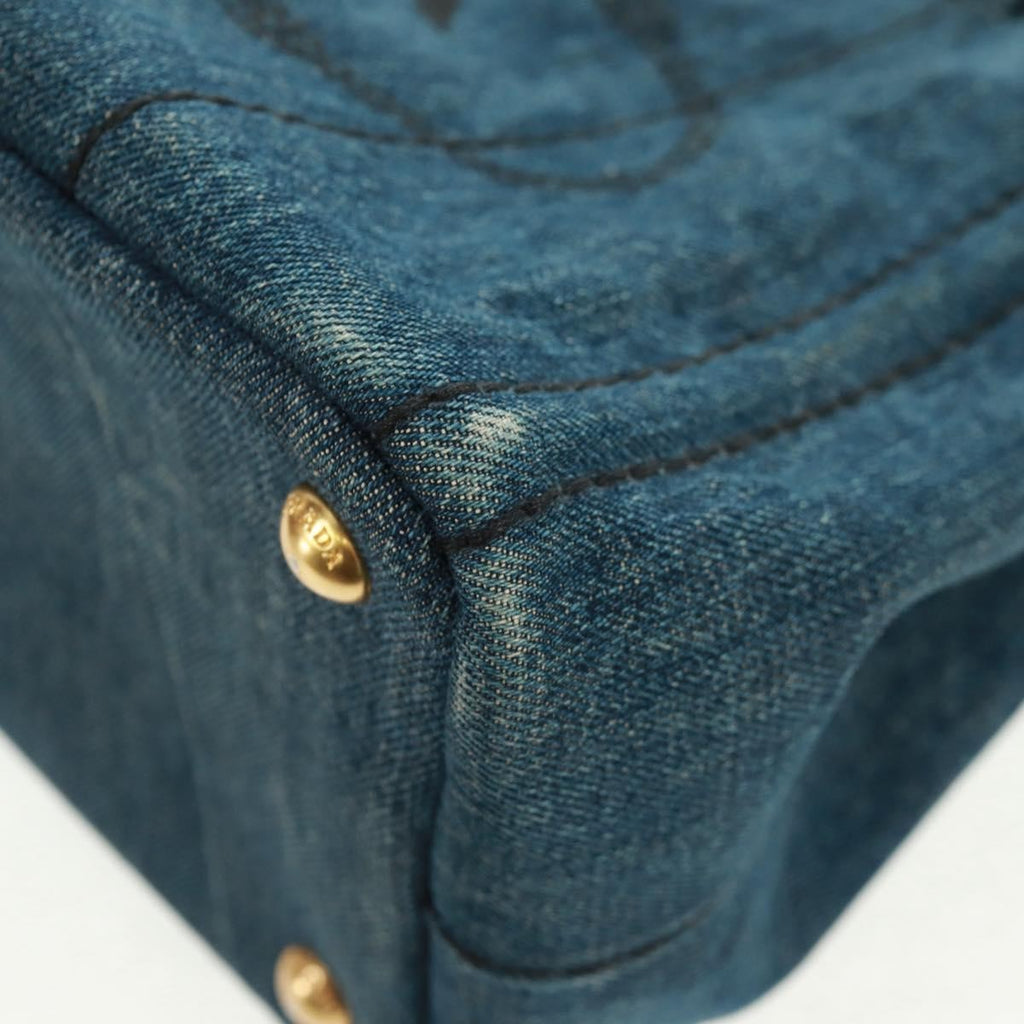 Prada Canapa Tote Denim Blue Denim_Jeans Tote Bag Bag (Pre-Owned)