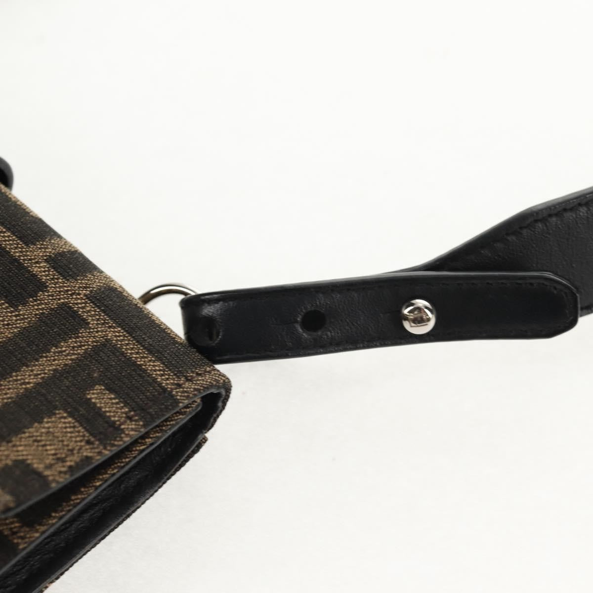 Fendi Baguette Convertible Belt Bag Zucca Canvas Black Canvas Bag (Pre-Owned)