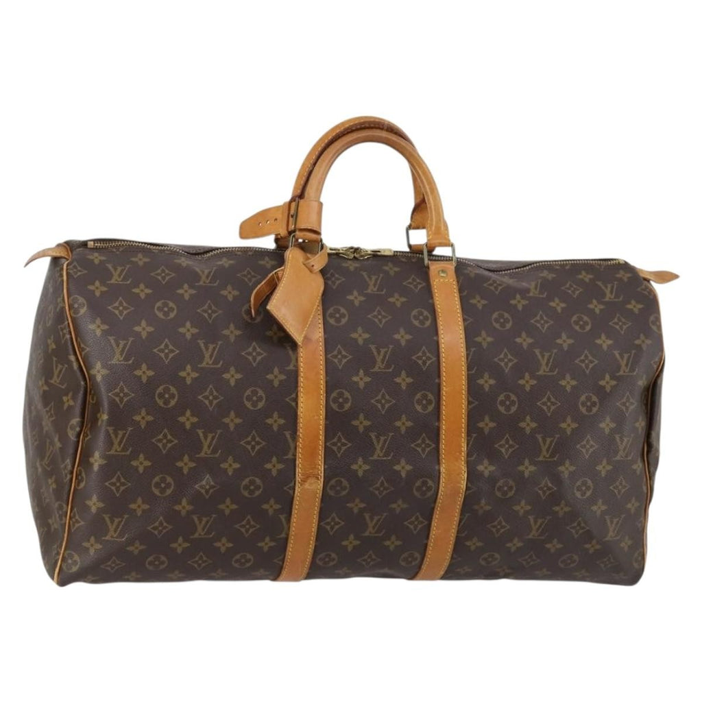 Louis Vuitton Keepall Bag Monogram Canvas Brown Canvas Travel Bag Bag (Pre-Owned)