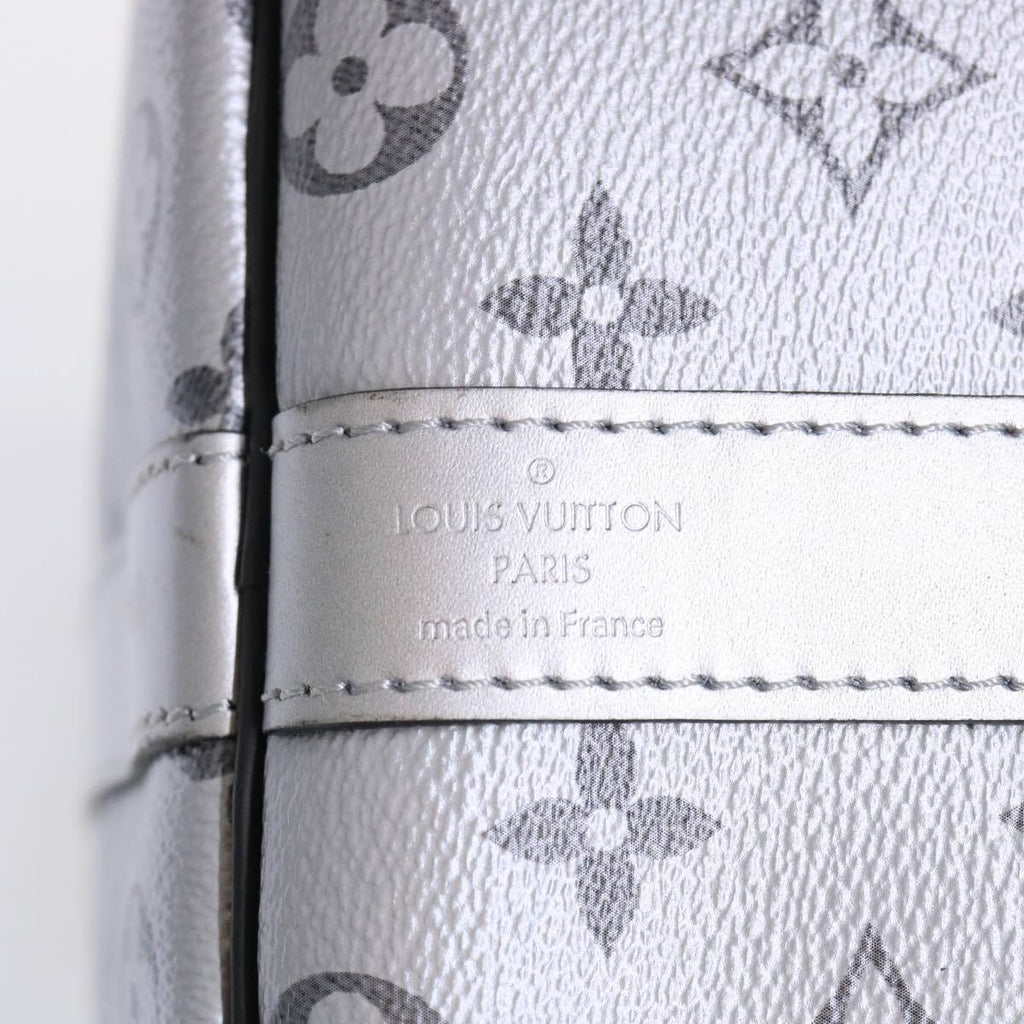 Louis Vuitton Keepall Bandouliere Bag Monogram Eclipse Split Canvas Black Canvas Bag (Pre-Owned)