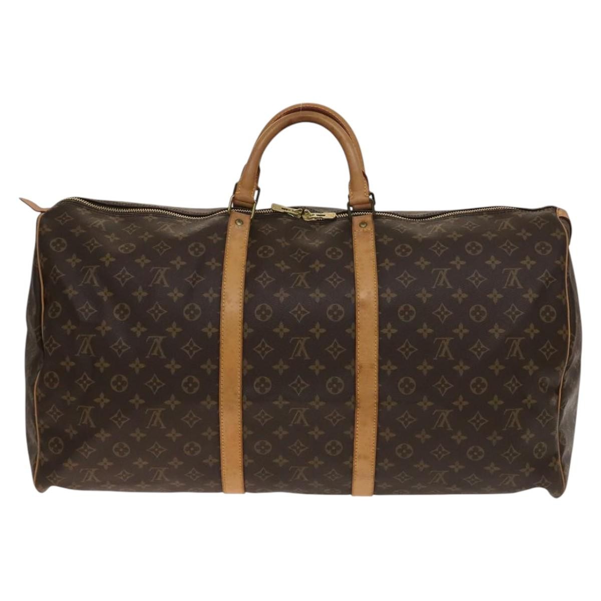 Louis Vuitton Keepall Bag Monogram Canvas Brown Canvas Bag (Pre-Owned)