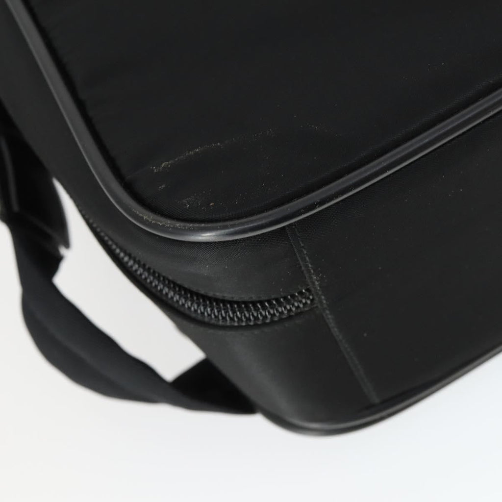 Prada Convertible Front Pocket Briefcase Tessuto With Saffiano Leather Black Nylon Briefcase Bag (Pre-Owned)