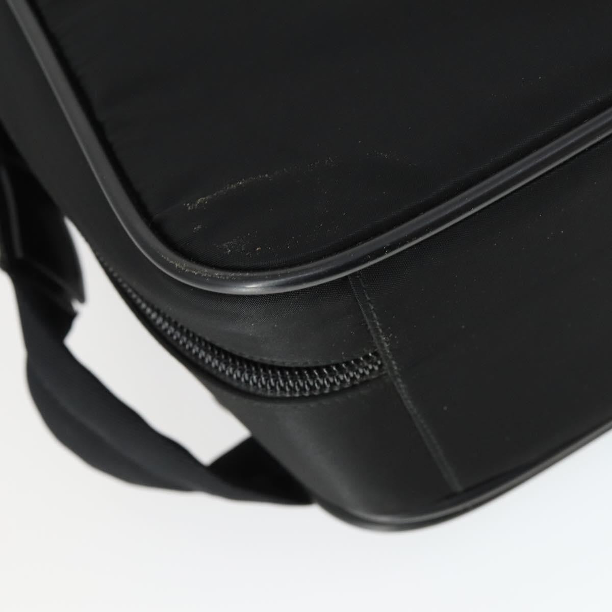 Prada Convertible Front Pocket Briefcase Tessuto With Saffiano Leather Black Nylon Briefcase Bag (Pre-Owned)