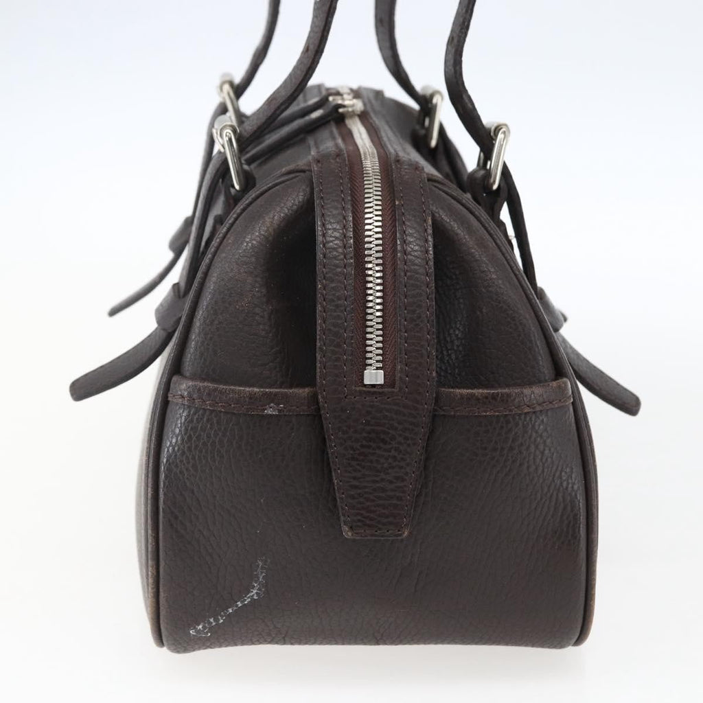 Burberry Vintage Handbag Leather Brown Leather Handbag (Pre-Owned)