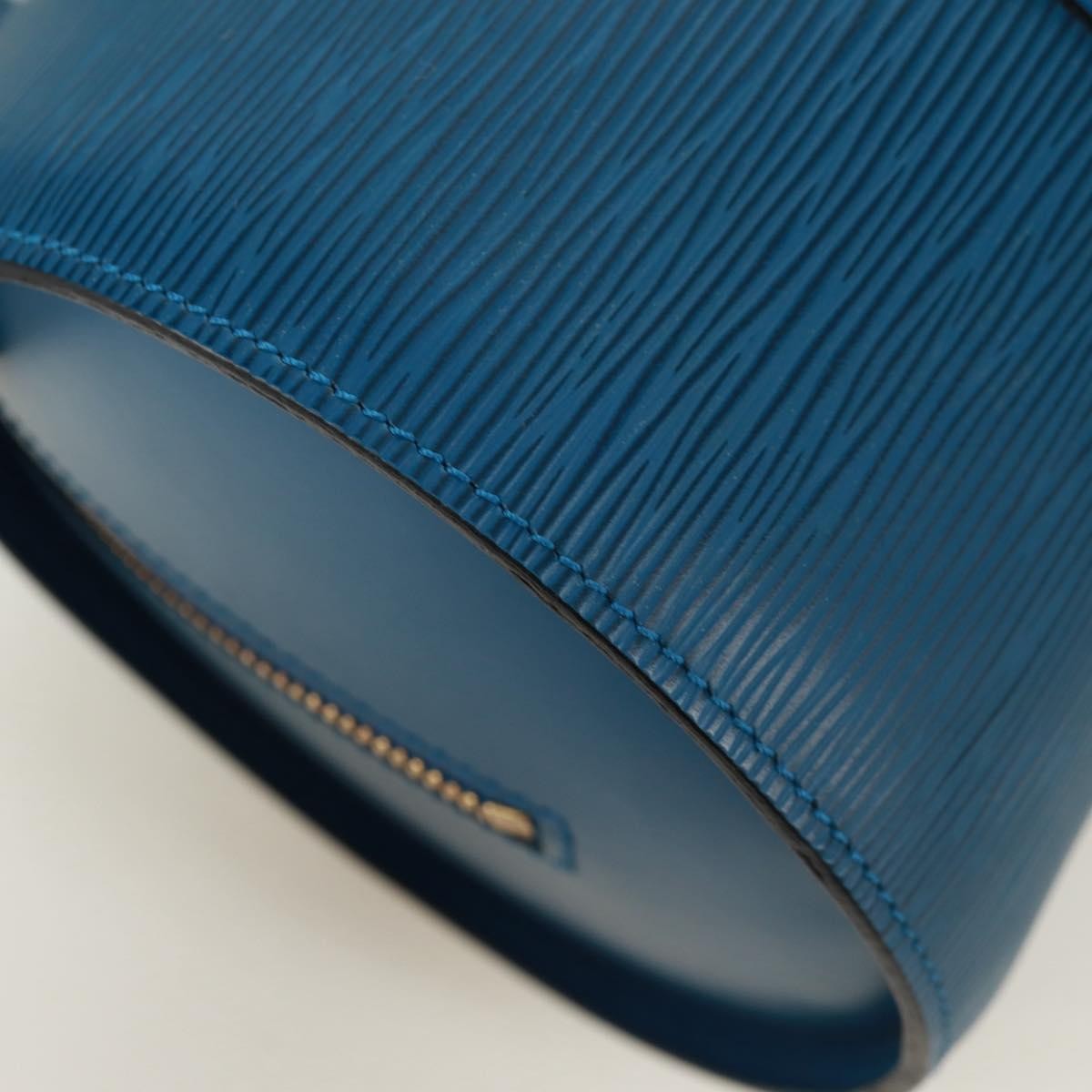 Louis Vuitton Soufflot Handbag Epi Leather Blue Leather Shoulder Bag Bag (Pre-Owned)