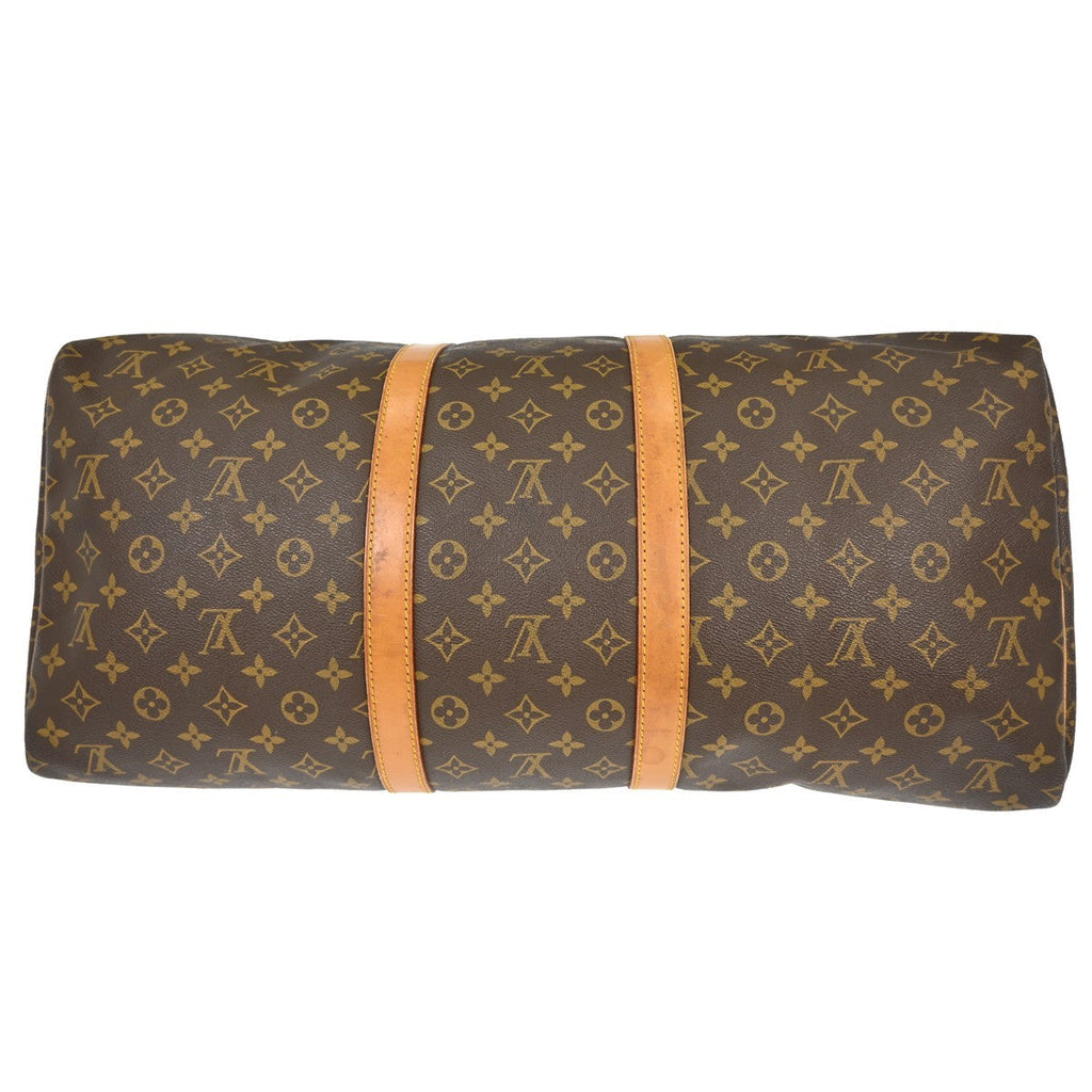 Louis Vuitton Keepall Bag Monogram Canvas Brown Canvas Travel Bag Bag (Pre-Owned)
