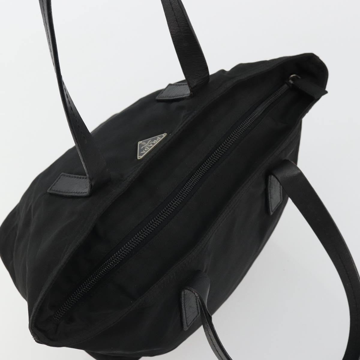 Prada Vintage Handbag Tessuto Black Nylon Handbag (Pre-Owned)