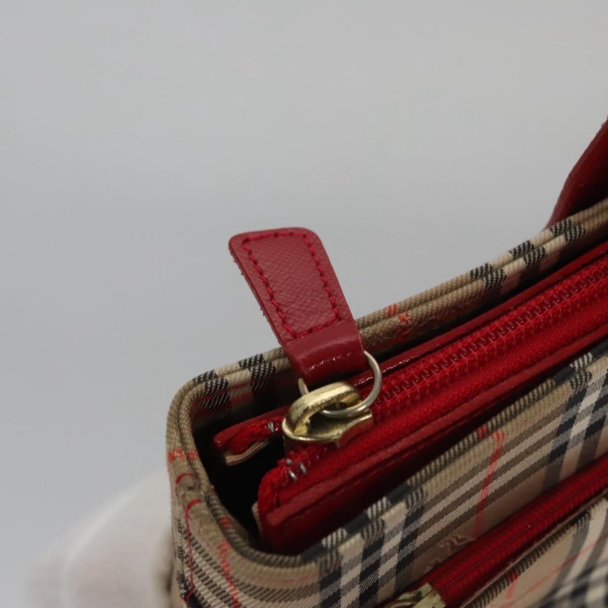Burberry Nova Check Handbag Nova Check Canvas And Leather Beige Canvas Handbag (Pre-Owned)