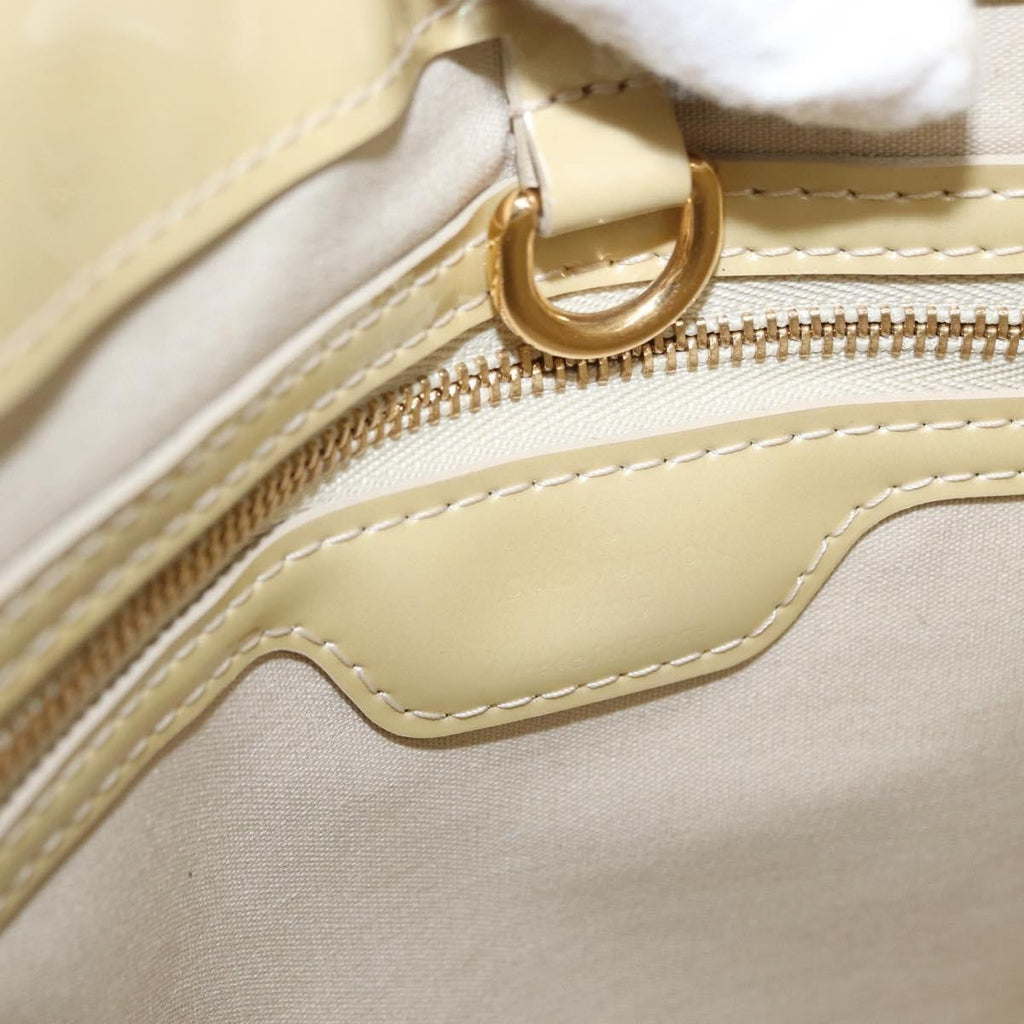 Louis Vuitton Wilshire Handbag Monogram Vernis Beige Patent_Leather Handbag (Pre-Owned)