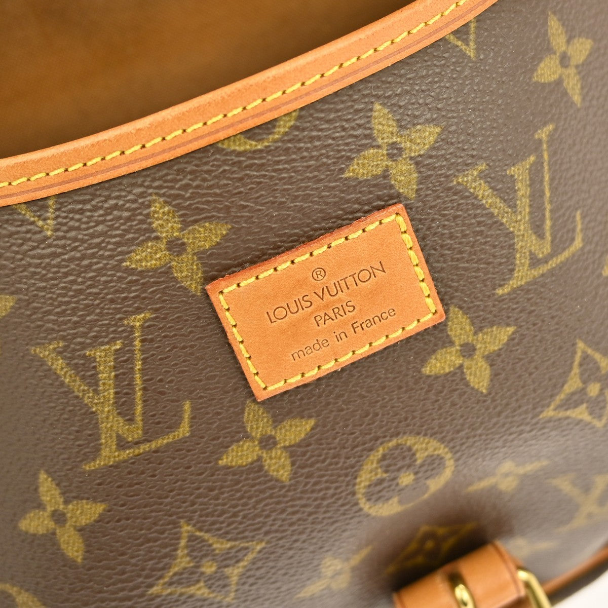 Louis Vuitton Saumur Handbag Monogram Canvas Brown Canvas Shoulder Bag Bag (Pre-Owned)