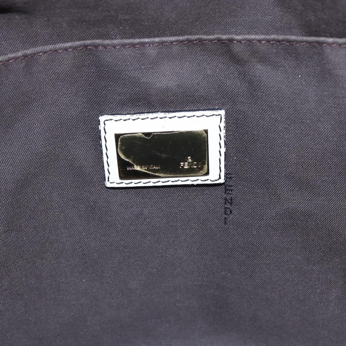 Fendi Zucca Tote Bag Canvas Black Canvas Tote Bag Bag (Pre-Owned)