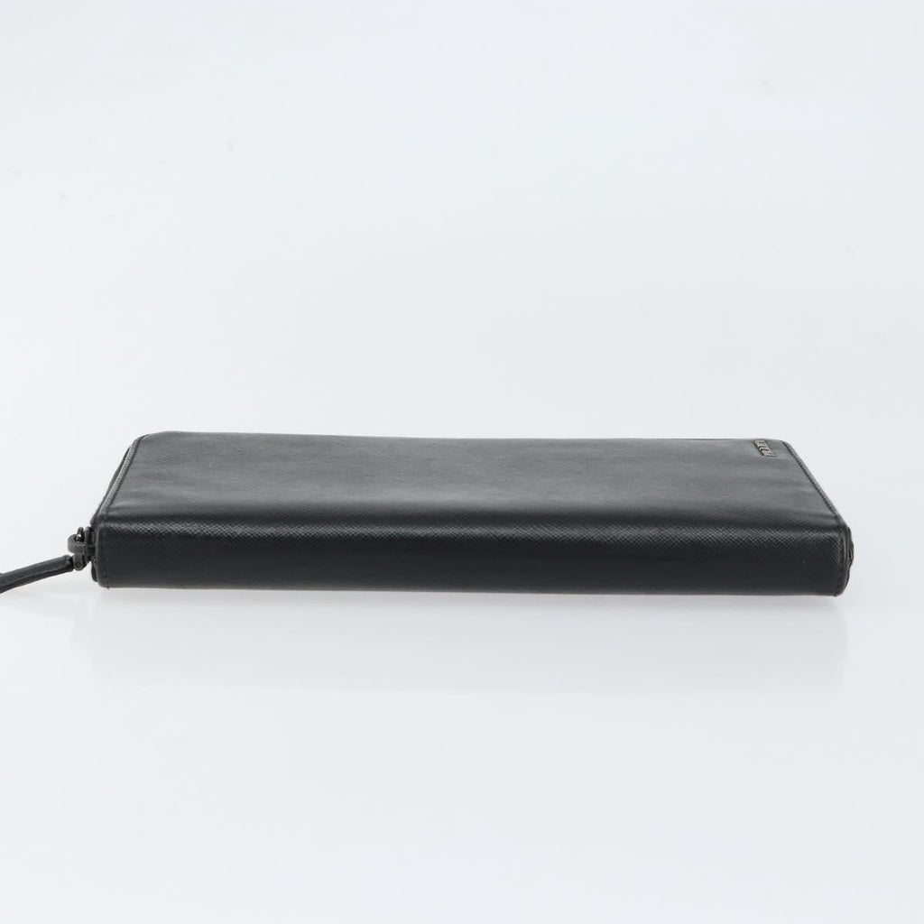 Prada Saffiano Wallet Leather Black Leather Wallets Accessory (Pre-Owned)