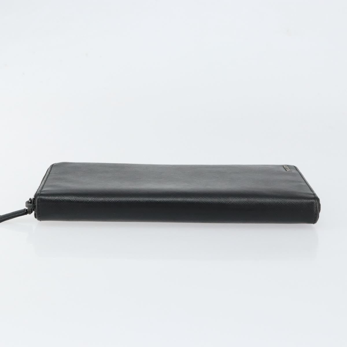 Prada Saffiano Wallet Leather Black Leather Wallets Accessory (Pre-Owned)
