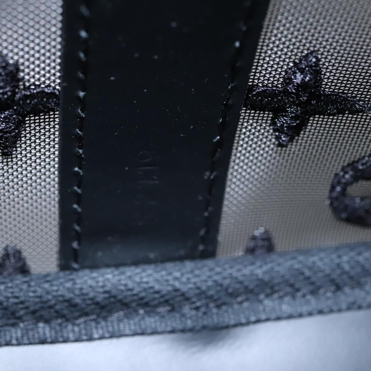 Louis Vuitton Keepall Bandouliere Bag Monogram See Through Mesh Black Nylon Travel Bag Bag (Pre-Owned)