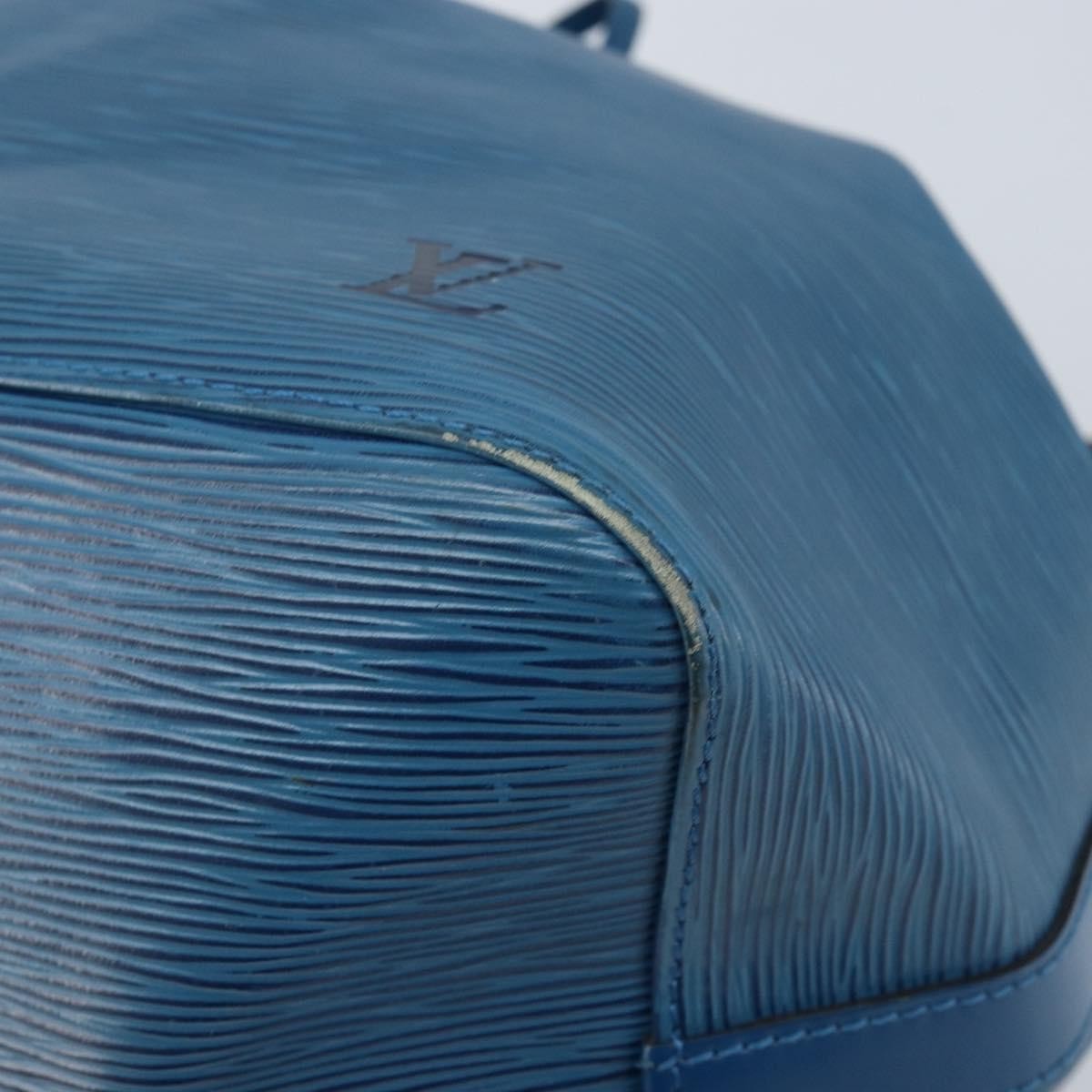 Louis Vuitton Petit Noe Handbag Epi Leather Blue Leather Shoulder Bag Bag (Pre-Owned)