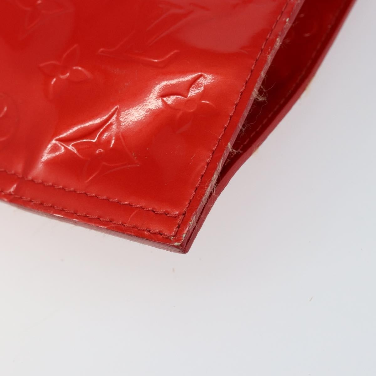Louis Vuitton Stanton Handbag Monogram Vernis Red Patent_Leather Tote Bag Bag (Pre-Owned)