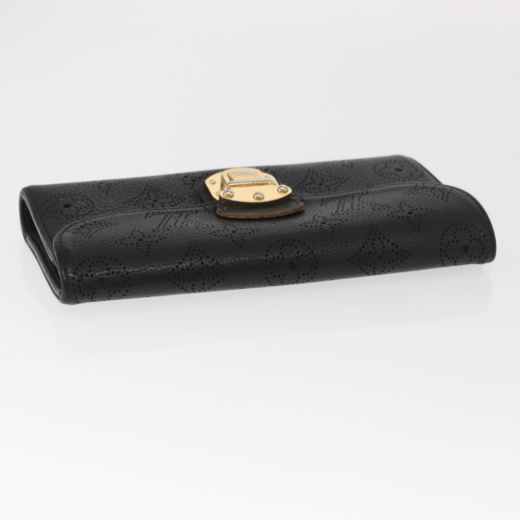 Louis Vuitton Amelia Wallet Mahina Leather Black Leather Wallets Accessory (Pre-Owned)