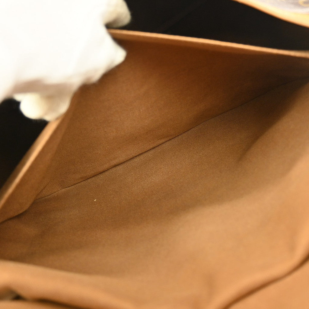 Louis Vuitton Saumur Handbag Monogram Canvas Brown Canvas Shoulder Bag Bag (Pre-Owned)