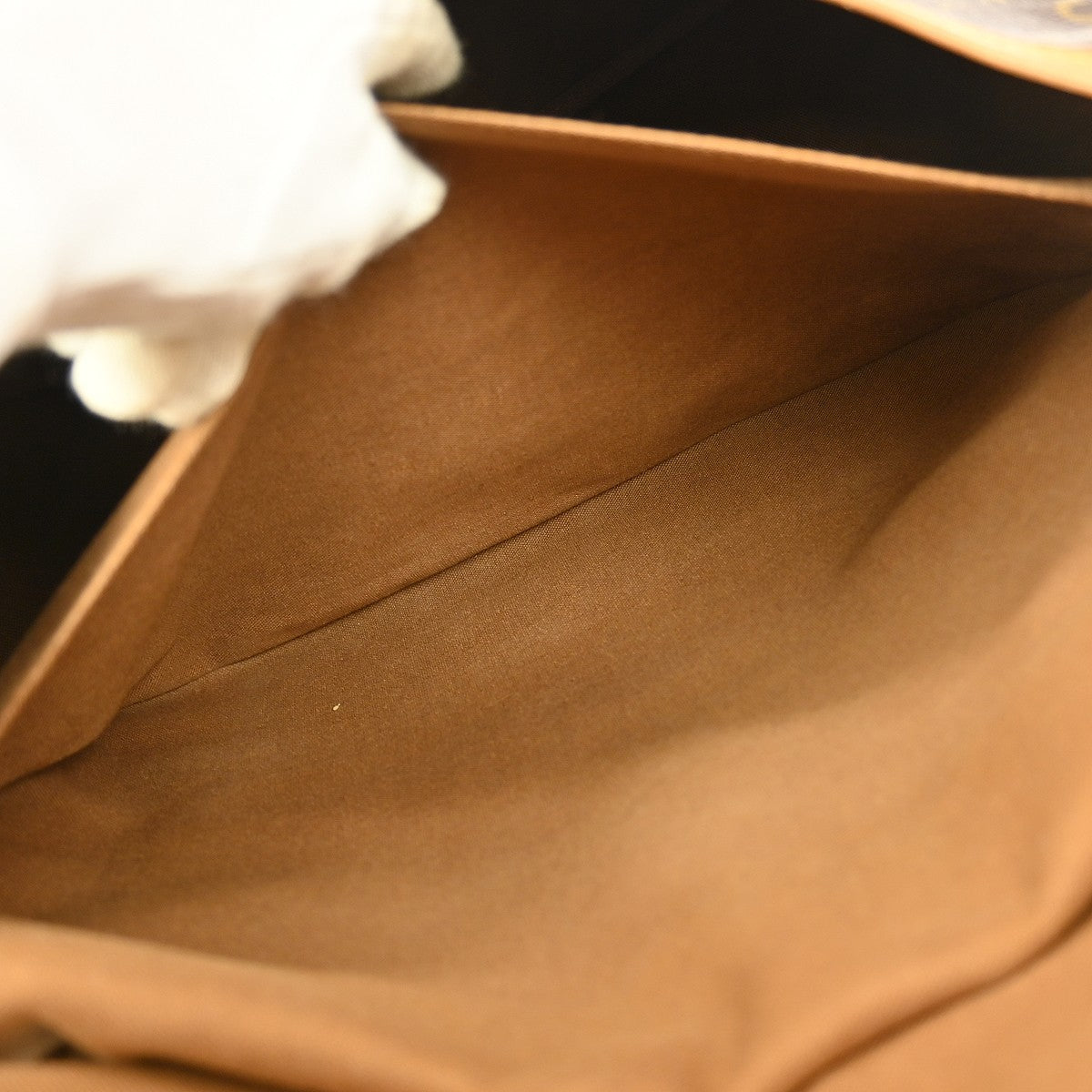 Louis Vuitton Saumur Handbag Monogram Canvas Brown Canvas Shoulder Bag Bag (Pre-Owned)