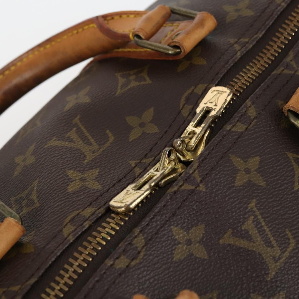Louis Vuitton Keepall Bag Monogram Canvas Brown Canvas Travel Bag Bag (Pre-Owned)
