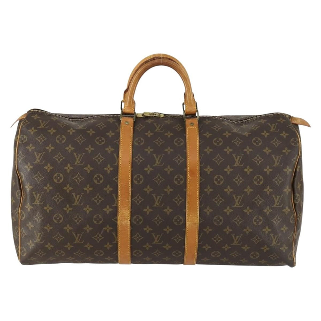 Louis Vuitton Keepall Bag Monogram Canvas Brown Canvas Travel Bag Bag (Pre-Owned)