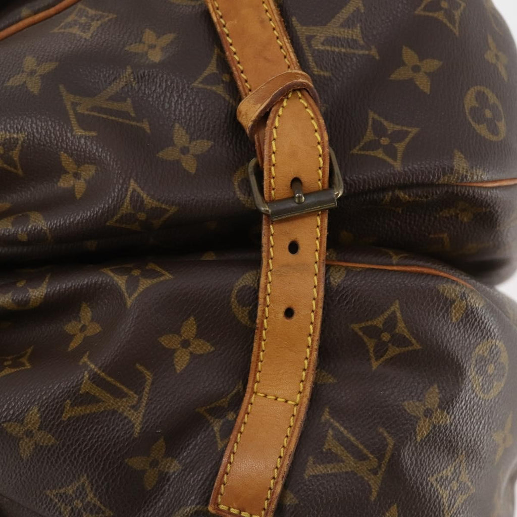 Louis Vuitton Saumur Handbag Monogram Canvas Brown Canvas Shoulder Bag Bag (Pre-Owned)