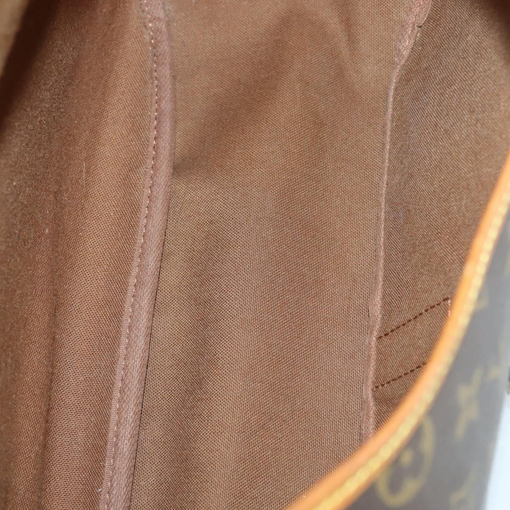 Louis Vuitton Saumur Handbag Monogram Canvas Brown Canvas Shoulder Bag Bag (Pre-Owned)