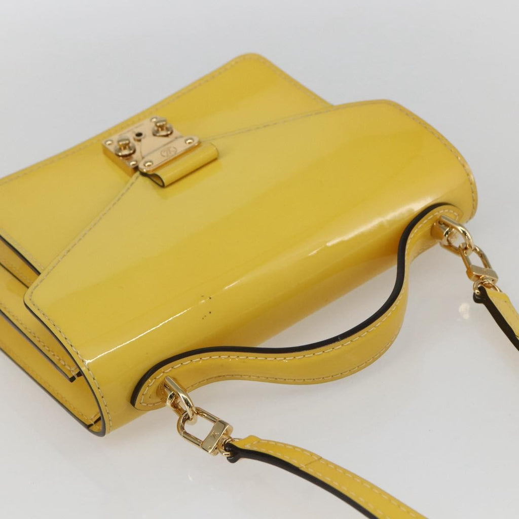 Louis Vuitton Monceau Handbag Vernis Yellow Patent_Leather Handbag (Pre-Owned)