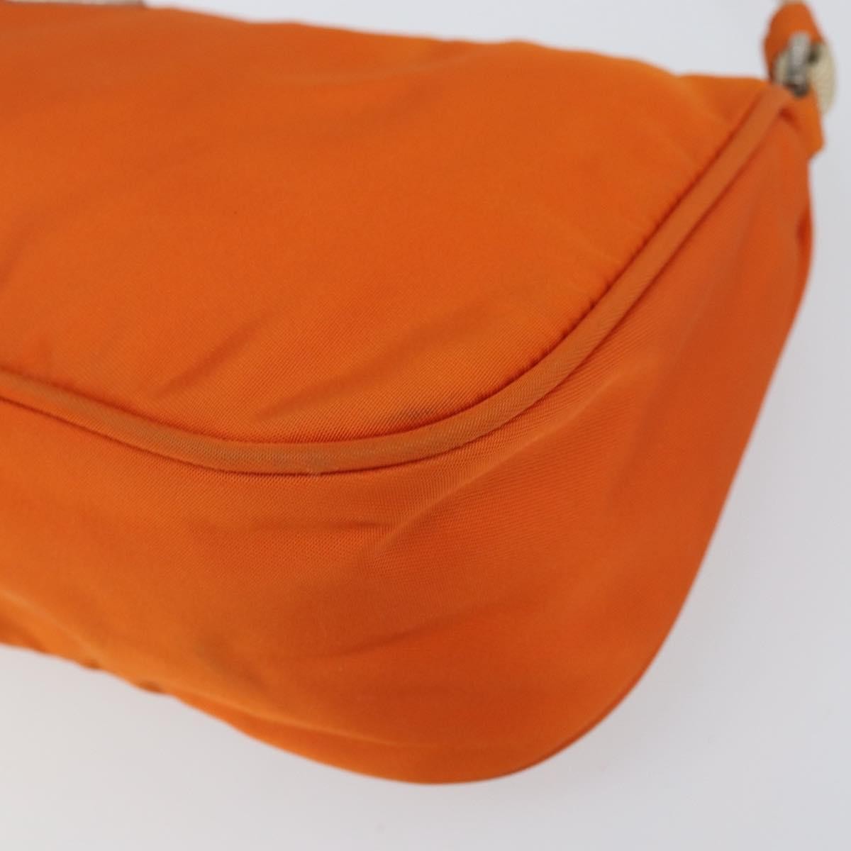 Prada Pochette Shoulder Bag Tessuto Orange Nylon Clutche & Pouche Bag (Pre-Owned)