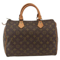 Louis Vuitton Speedy Handbag Monogram Canvas Brown Canvas Handbag (Pre-Owned)