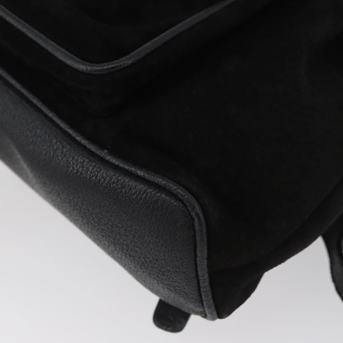 Gucci Gucci Bamboo Backpack Daim Black Suede Backpack Bag (Pre-Owned)